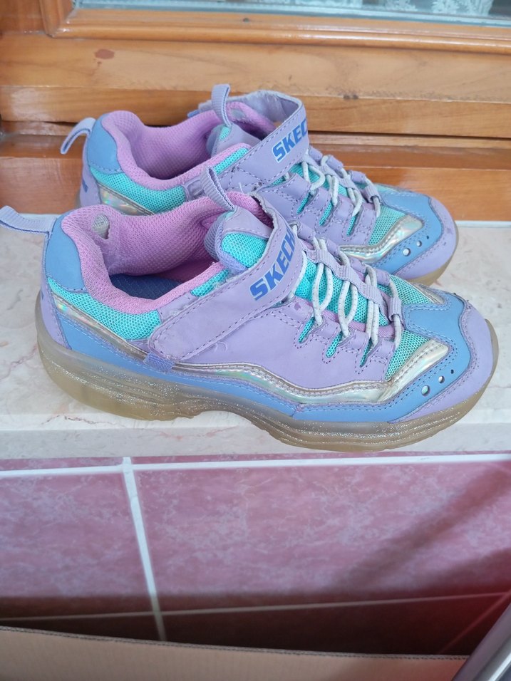 Kız Çocuk Mor Bağcıklı Velcro Spor Ayakkabı - Görsel 2