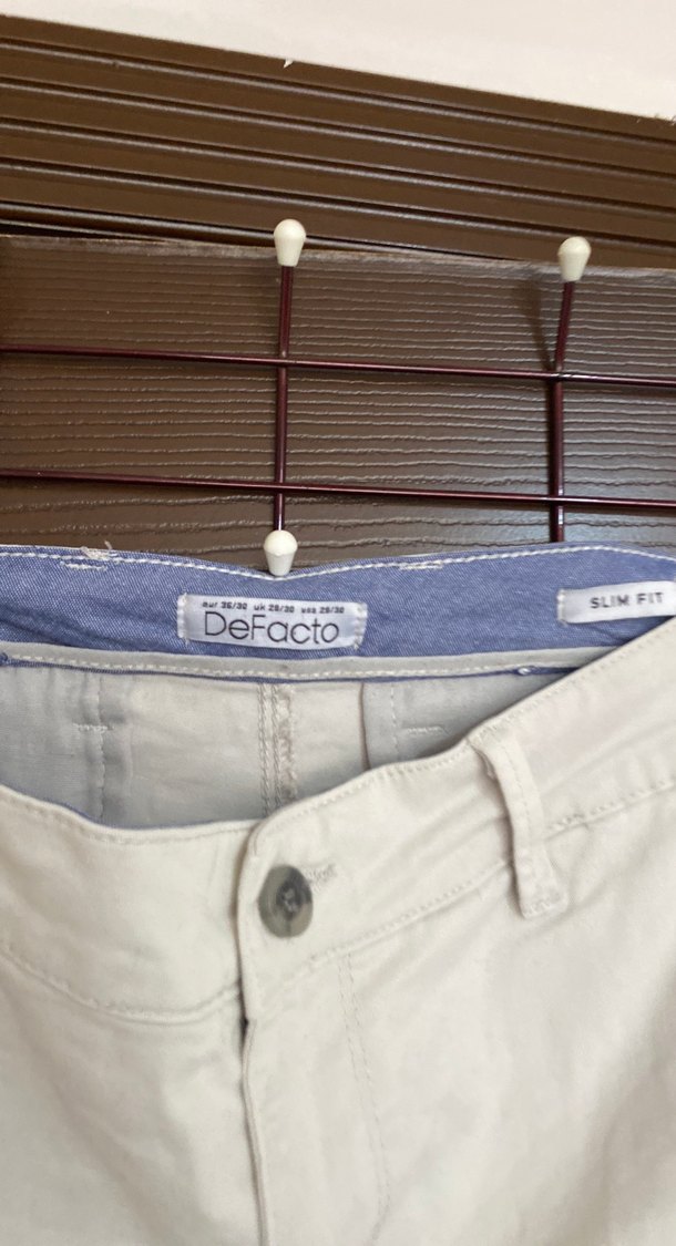 Bej Slim Fit Keten Pantolon — görsel 2/3