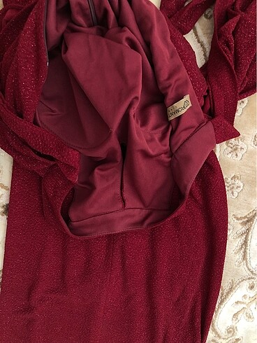 s Beden bordo Renk Abiye