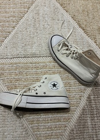 Converse All Star Beyaz Yuksek Bilekli Sneaker