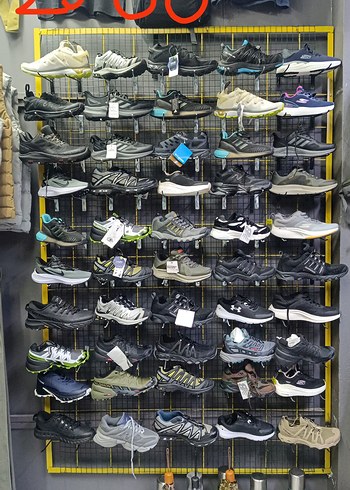 Gri Desenli Erkek Spor Ayakkabı Velcro