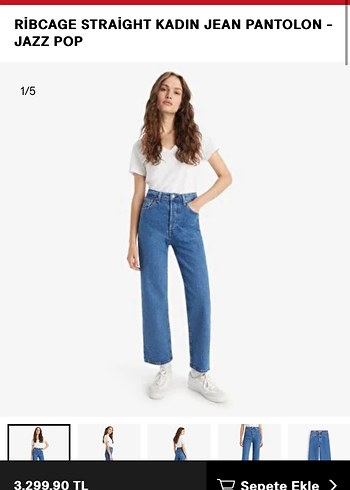 Levis Ribcage Straight Kadin Jean Pantolon