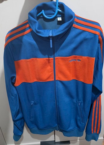 Adidas Originals Mavi Turuncu Retro Esofman Ustu Ceket