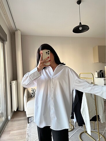 Zara Oversize Gömlek Beyaz