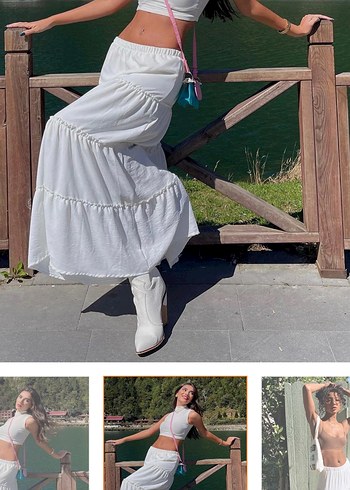 Beyaz  Etek - Görsel 2