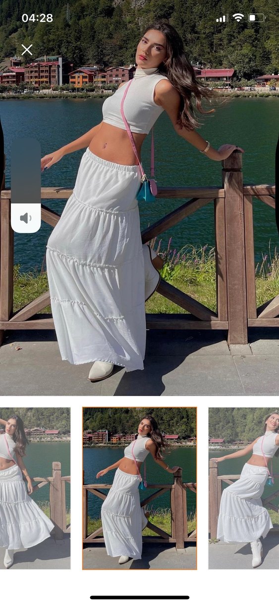 Beyaz  Etek - Görsel 3