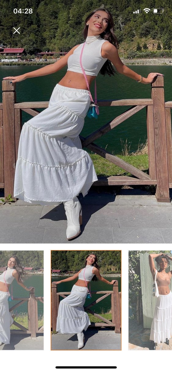 Beyaz  Etek - Görsel 2