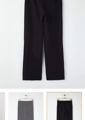 Kadın Siyah  Kumaş Pantolon - Görsel 2