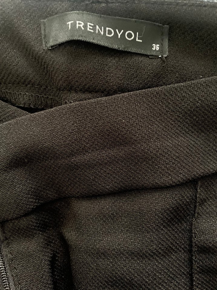 Kadın Siyah  Kumaş Pantolon - Görsel 3