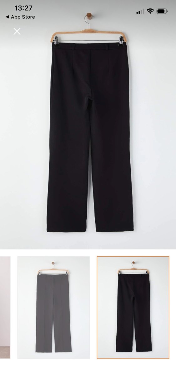 Kadın Siyah  Kumaş Pantolon - Görsel 2