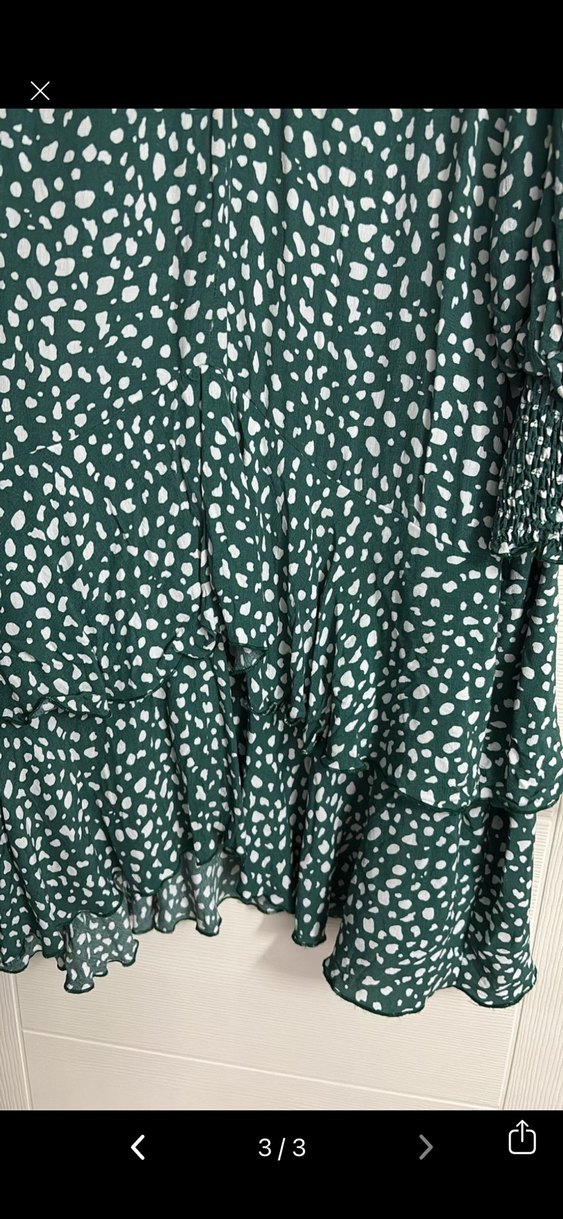 Kadın Yeşil Renkli Midi Bohem Elbise - Görsel 4