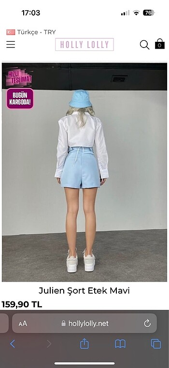 xs Beden mor Renk HOLLY LOLLY Kemer detaylı şort etek