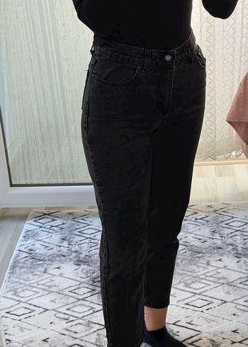 Diğer Yuksek Bel Siyah Denim Jean Siklik Ve Rahatlik Bir Arada