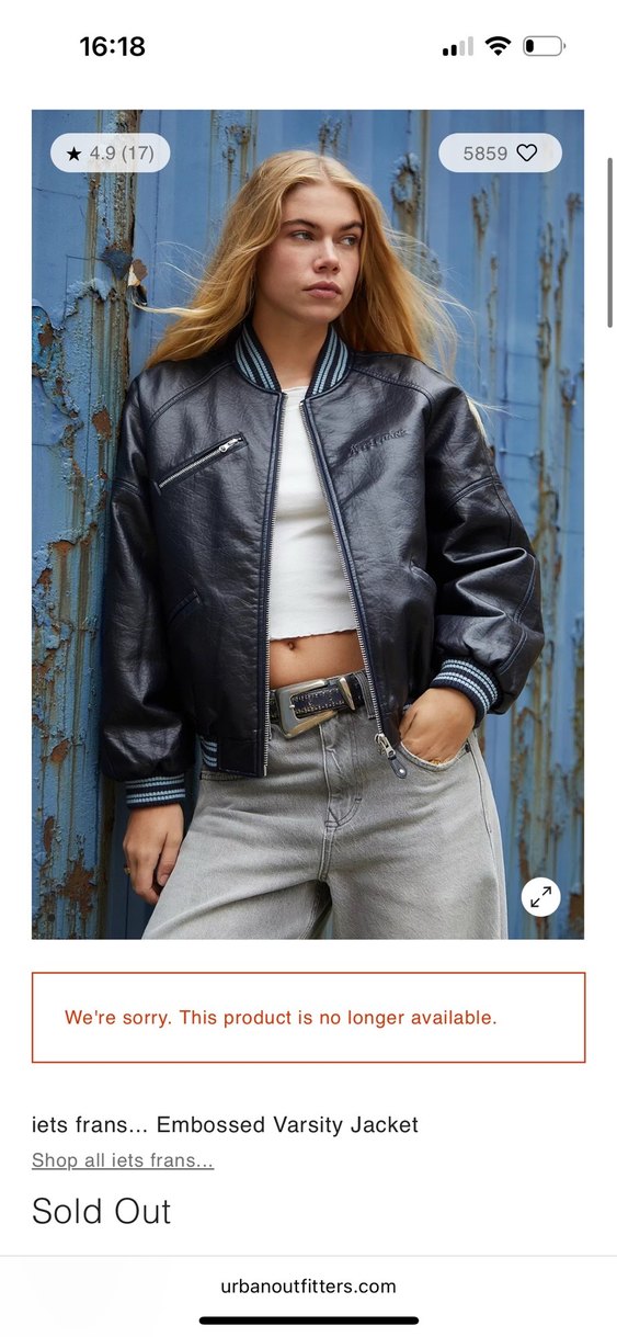 Urban Outfitters Deri Bomber Ceket — görsel 8/9