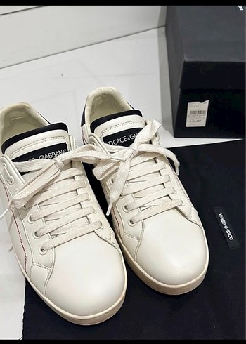 Dolce & Gabbana Beyaz Deri Sneaker