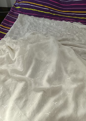 Beyaz Nakışlı Perde - Görsel 4