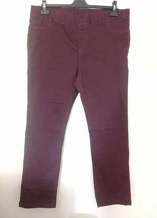 Bordo İnce Kanvas Pantolon 