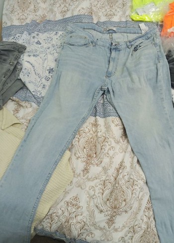 Zara Kot Pantolon Acik Mavi Denim Jean