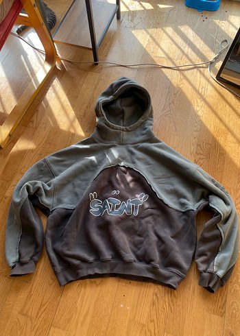 Diğer Gri Kapusonlu Saint Sweatshirt