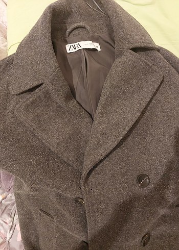 Zara Sik Ve Sicak Koyu Gri Kaban