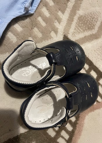 19 Beden Lacivert Lastik Tokalı Bebek İlk Adım Ayakkabısı