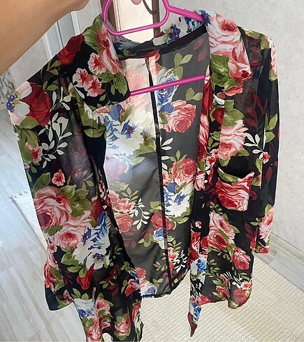 Batik Şifon bağlamalı gömlek