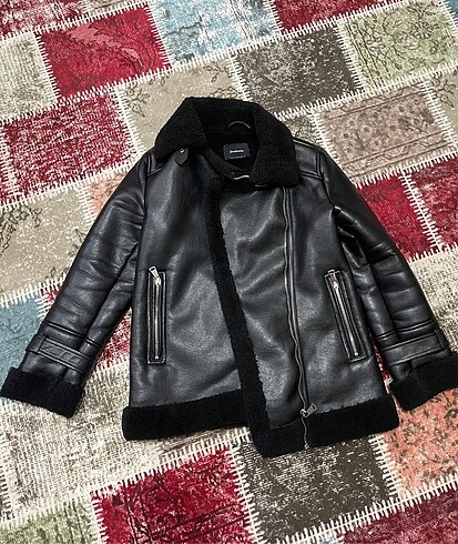 s Beden siyah Renk Stradivarius Biker Ceket