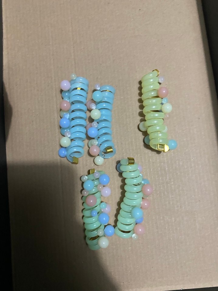 Boncuklu Pastel Renkli Çocuk Toka Seti - Görsel 2