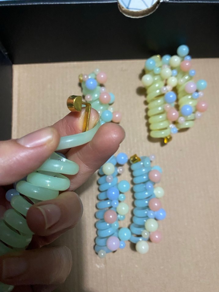 Boncuklu Pastel Renkli Çocuk Toka Seti - Görsel 3