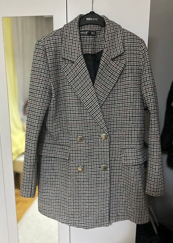 Diğer Ekoseli Blazer Ceket