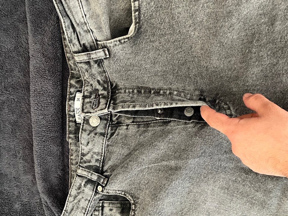Koyu Gri Yıkamalı Denim baggy Jean — görsel 4/5