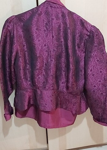 70 ler vintage tafta Bordo 3 lü takim - Görsel 2