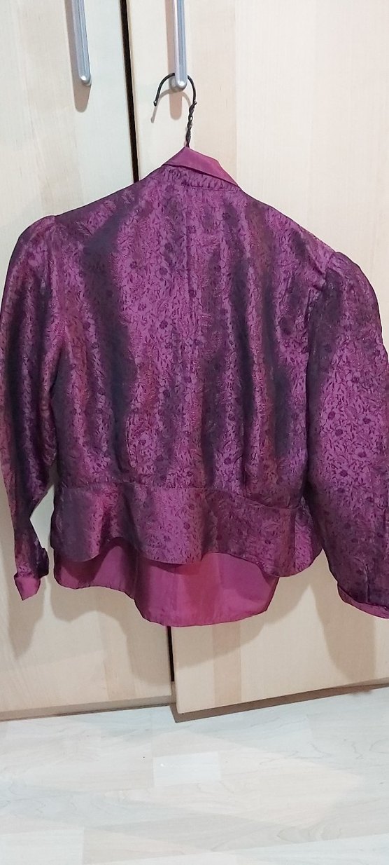 70 ler vintage tafta Bordo 3 lü takim - Görsel 2