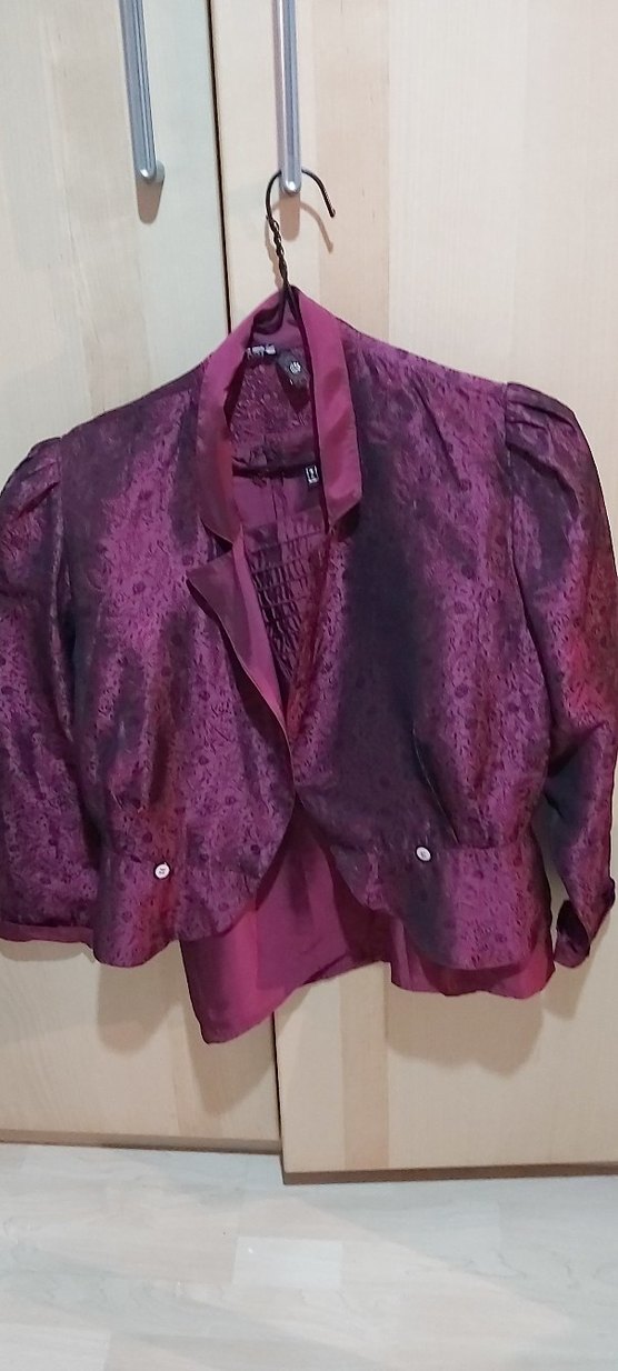 70 ler vintage tafta Bordo 3 lü takim - Görsel 3