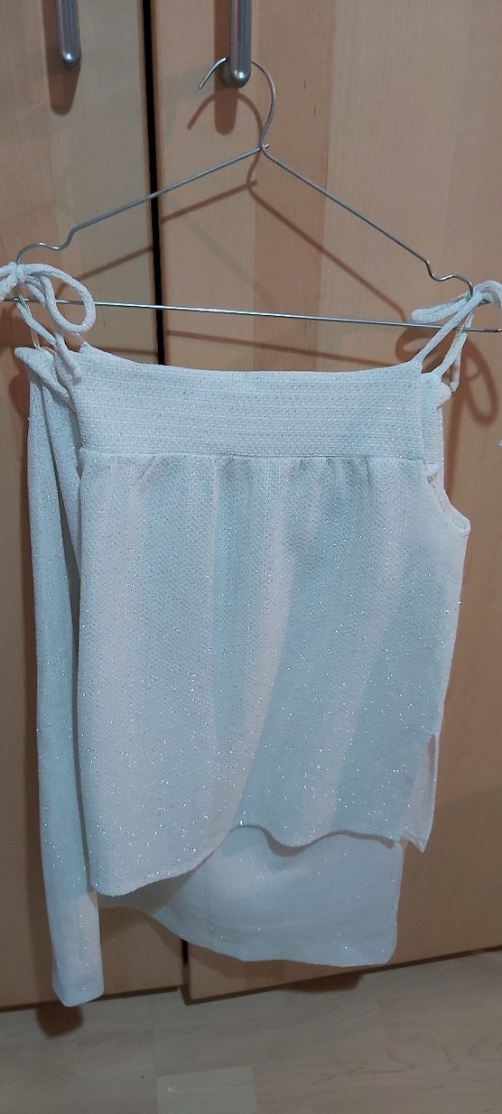 70 ler beyaz parlak abiye 3 lü takım - Görsel 3