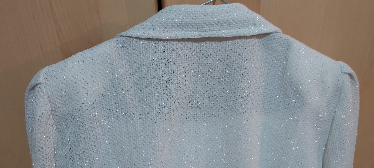 70 ler beyaz parlak abiye 3 lü takım - Görsel 5