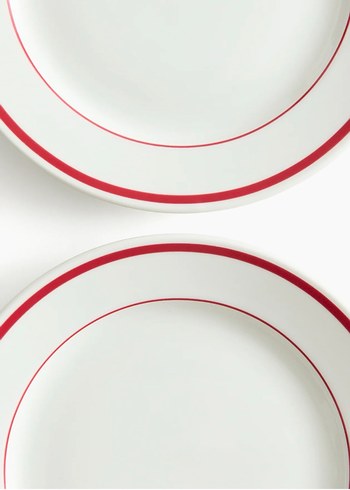 Kırmızı Çizgili Tabak Seti - Görsel 3
