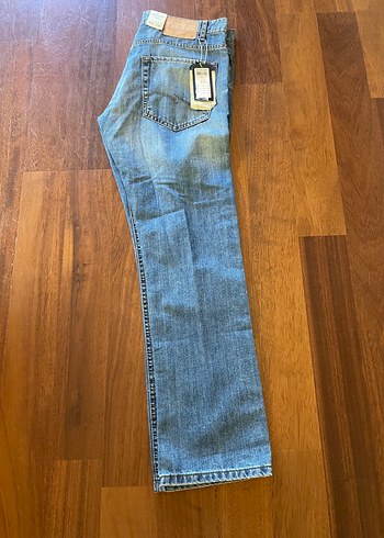 32 Beden mavi Renk Denim Erkek Midi Boy Kot Pantolon Sıfır etiketli