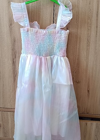 Zara Kız Çocuk Çok Renkli Fırfırlı Elbise