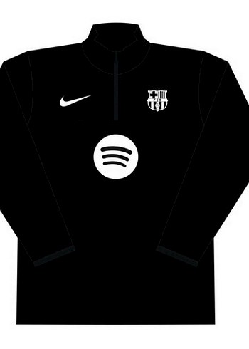 Nike Siyah Fc Barcelona Yarim Fermuarli Antrenman Ustu