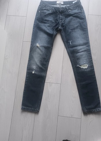 Lufian Koyu Gri Yikamali Dar Kesim Jean
