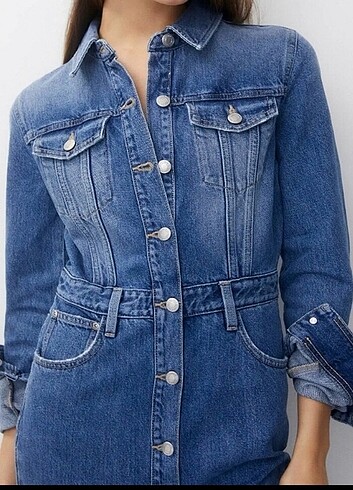 xs Beden mavi Renk Pull and bear kot elbise