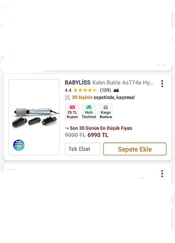 Babyliss sac sekillendirici