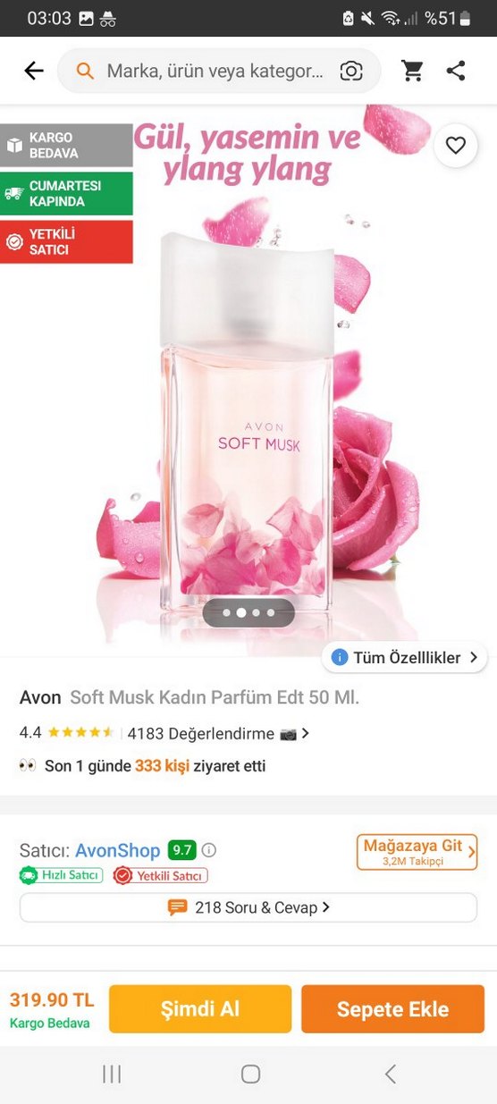 Avon Soft Musk Kadın Parfümü - Görsel 2