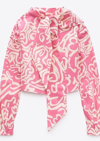 Pembe Tie-Dye Düğmeli Mini Gömlek - Görsel 2