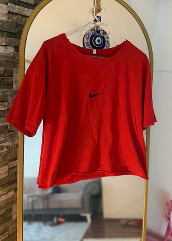Nike Kirmizi Bisiklet Yaka Tisort