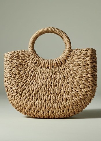 Dantel Detaylı Bej Örgü Bohem Kadın Çanta - Görsel 3