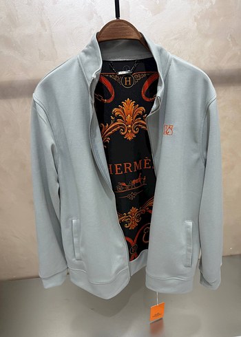 Hermes Acik Mavi Fermuarli Sweatshirt