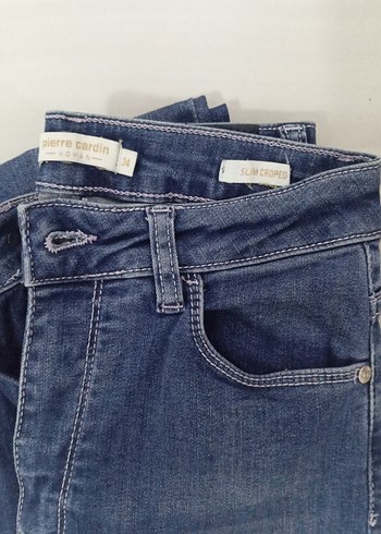 Pierre Cardin Orta Mavi Yuksek Bel Dar Kesim Jean