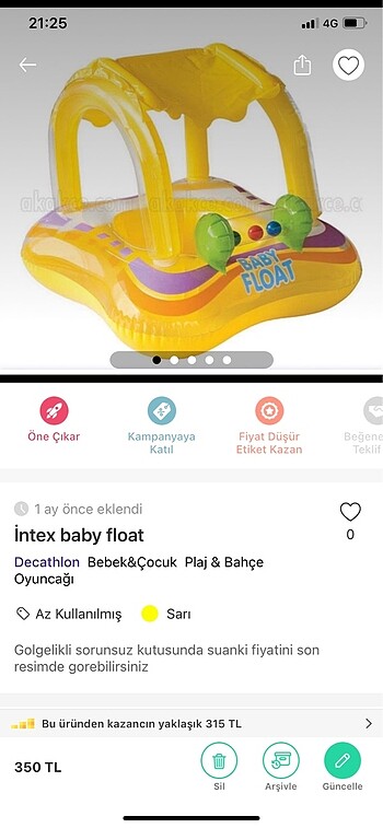 İntex baby float
